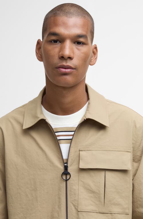 Barbour Bellman Zip-up Overshirt In Brown