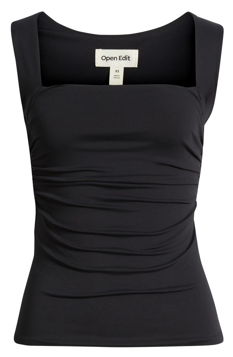 Open Edit Ruched Square Neck Tank, Main, color, 