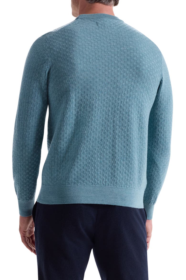 Basketweave Stitch Merino Wool Sweater, Alternate, color, ALOE