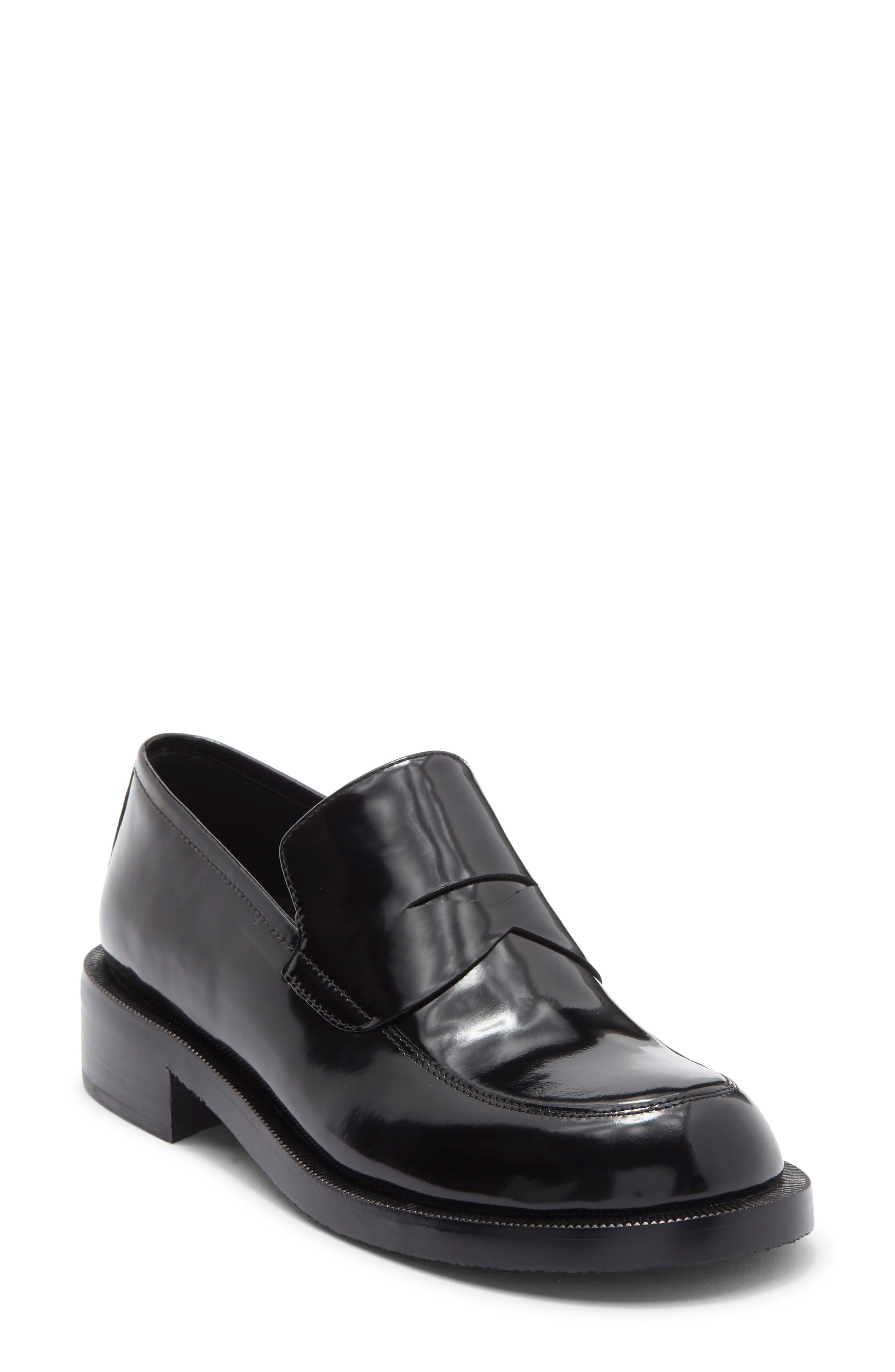 Jeffrey Campbell Rotary Penny Loafer, Main, color, Black Box