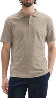 Theory Bron in Cosmos Slub Cotton Polo Shirt
