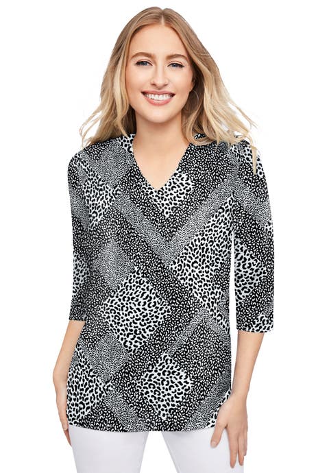 Stretch Cotton V-Neck Tee (Plus Available)