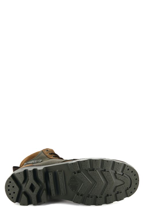 Palladium Pampa Waterproof Mixed Media Boot In Bridle Brown/moon Mist