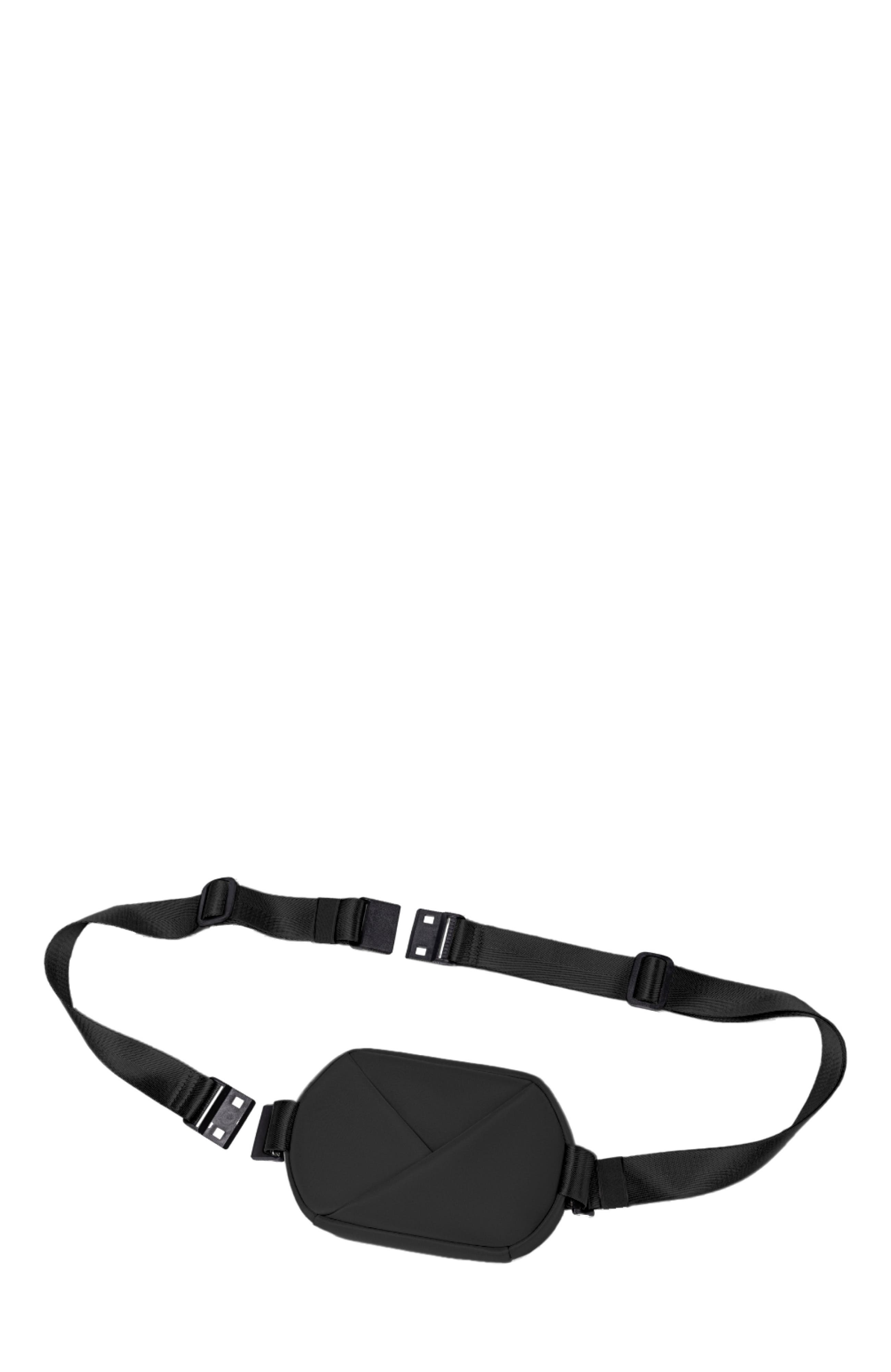 Lux and Nyx Origami Sling Belt Bag With Extender Strap, Alternate, color, Black