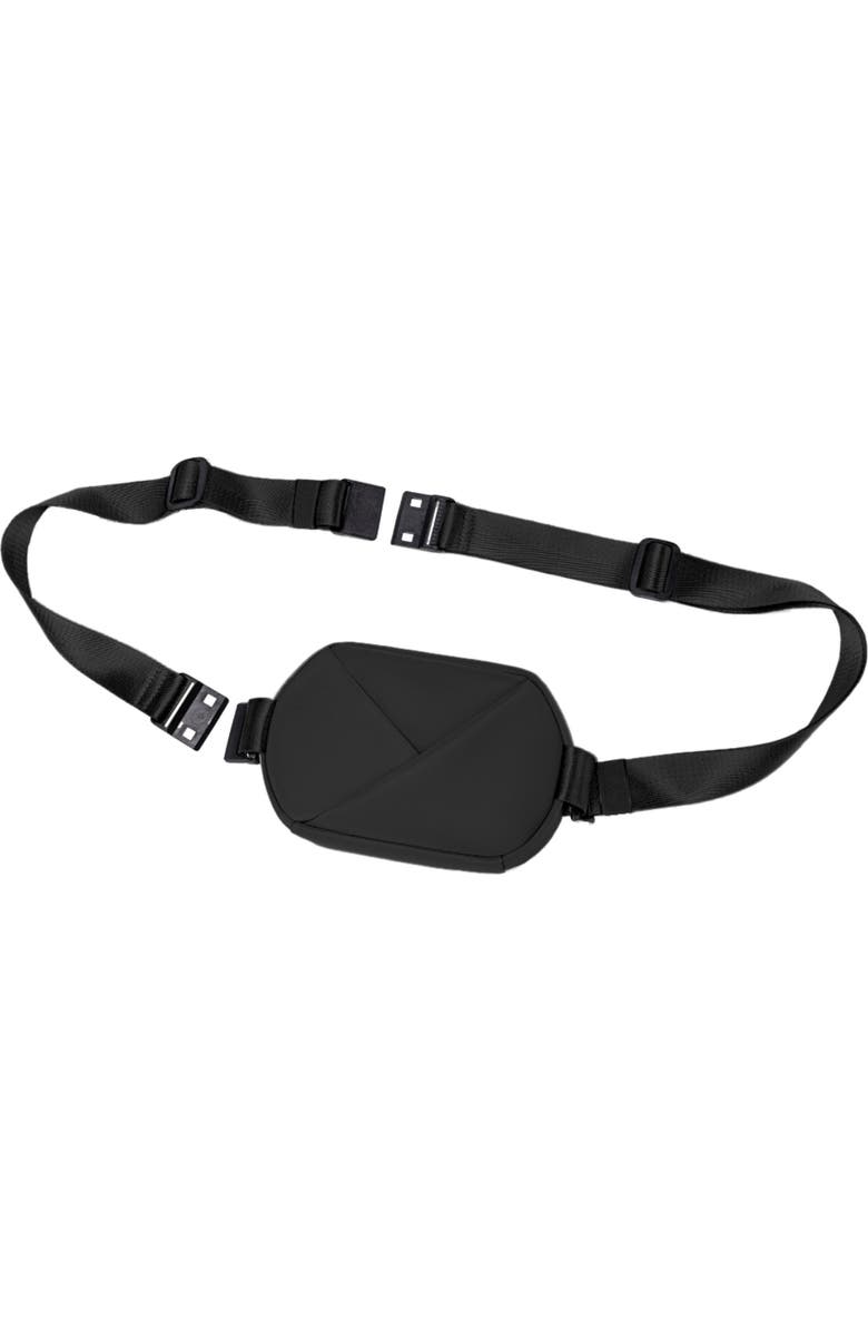 Lux and Nyx Origami Sling Belt Bag With Extender Strap, Alternate, color, Black