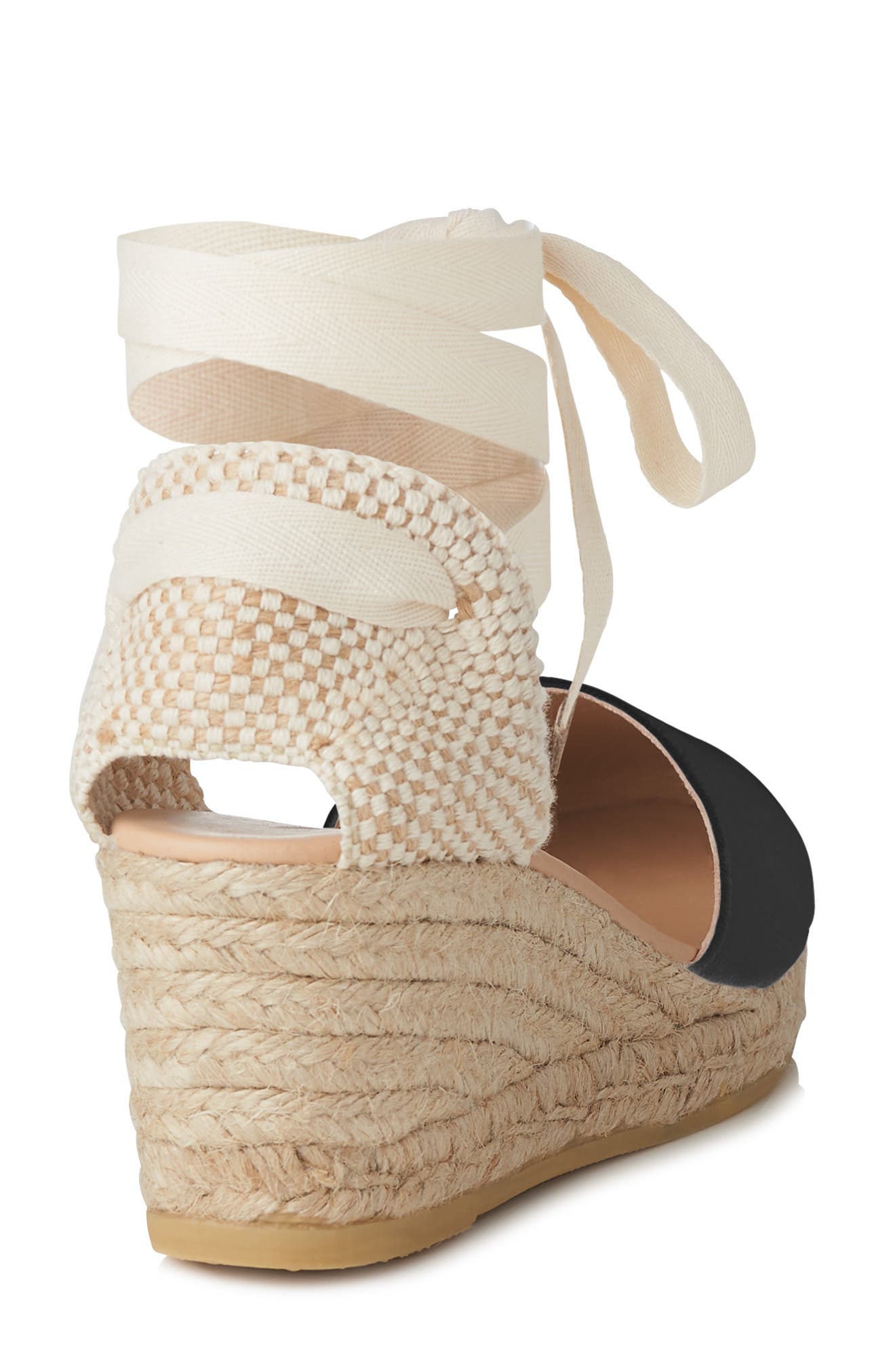 LK Bennett Maureene Closed Toe Platform Espadrille Sandal, Alternate, color, Black