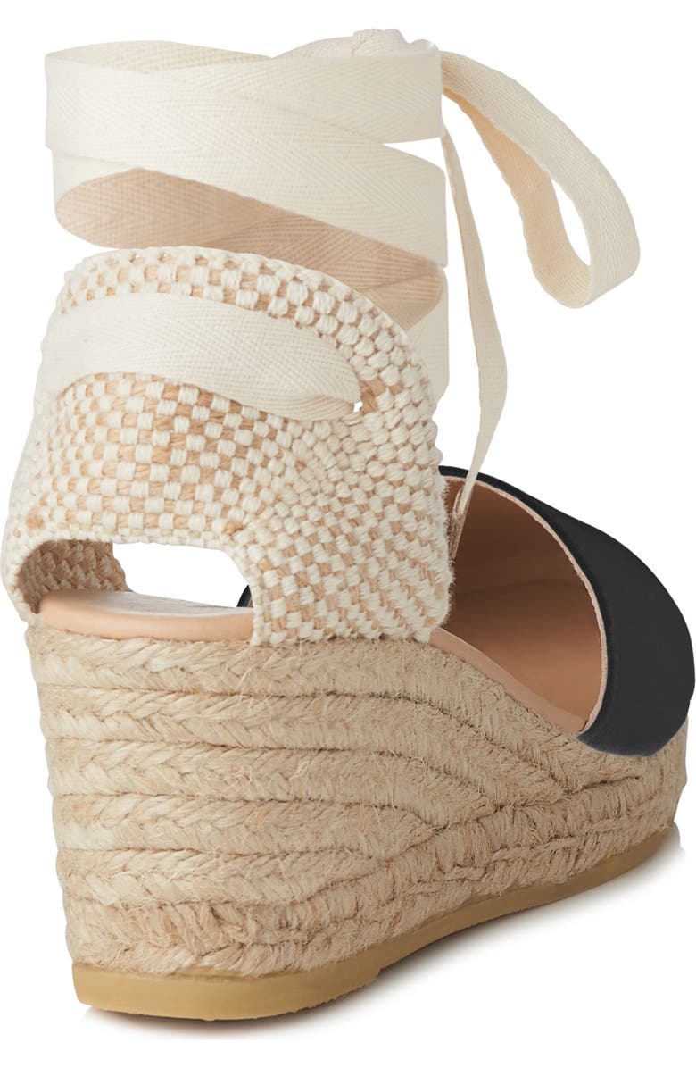 LK Bennett Maureene Closed Toe Platform Espadrille Sandal, Alternate, color, Black