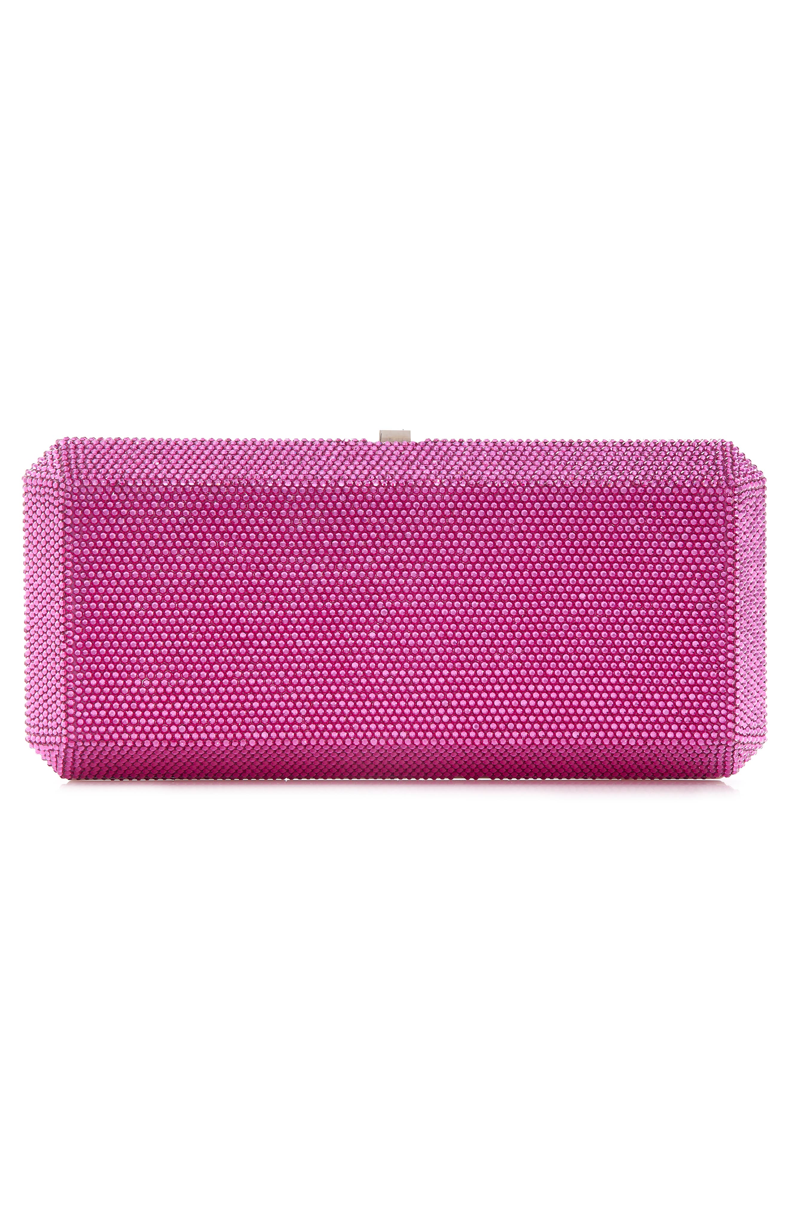 Couture Slim Rectangle Clutch, Alternate, color, SILVER FUCHSIA