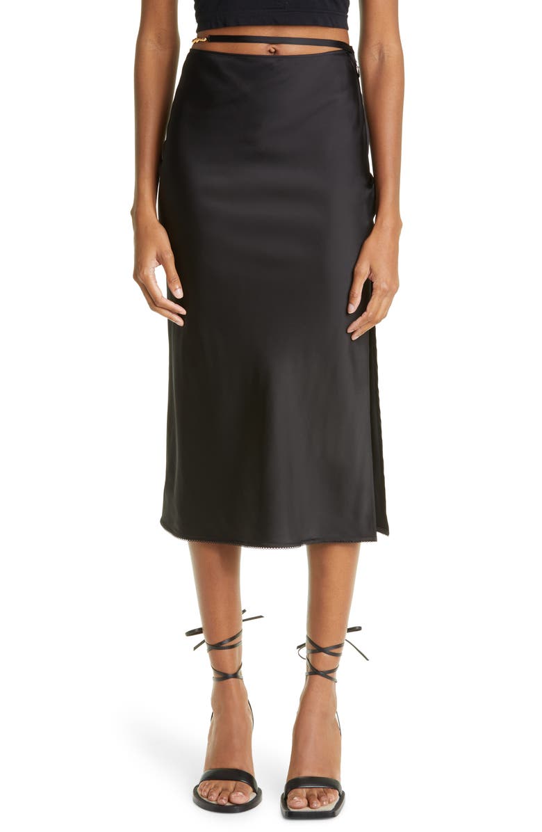 Jacquemus La Jupe Notte Satin Skirt, Main, color, 
