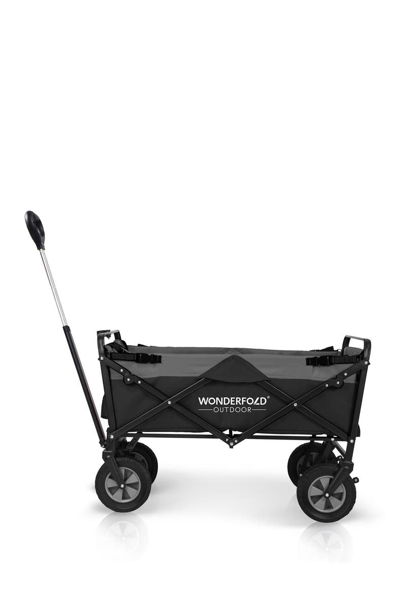 WonderFold Utility Folding Wagon with Stand - Black, Alternate, color,