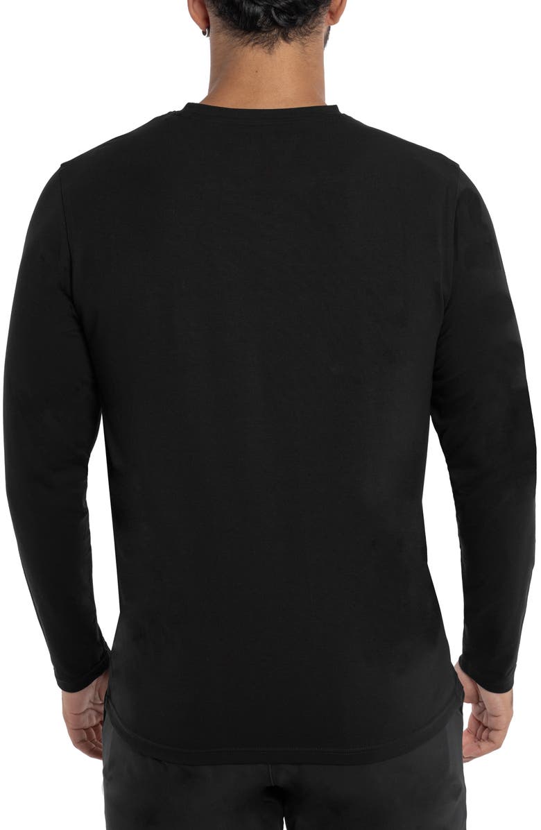 XRAY V-Neck Long Sleeve T-Shirt, Alternate, color, Black