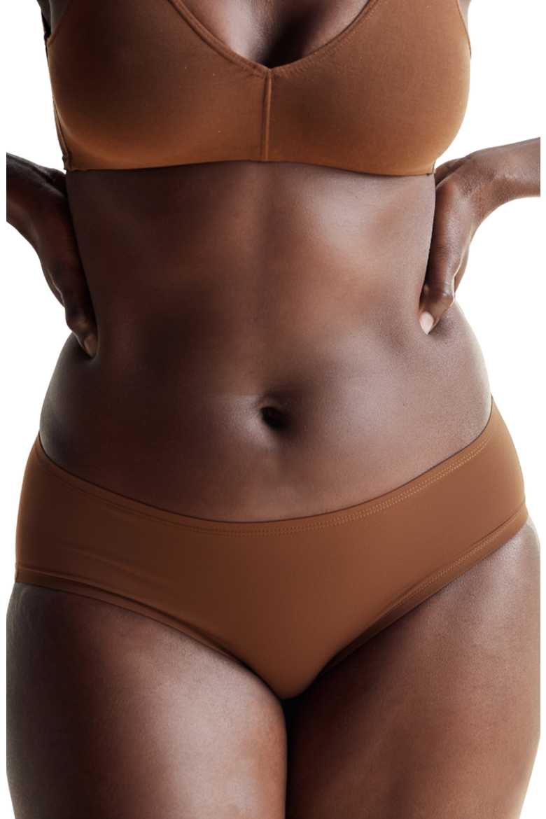 Organic Cotton Mid Rise Brief, Alternate, color, Deep Nude
