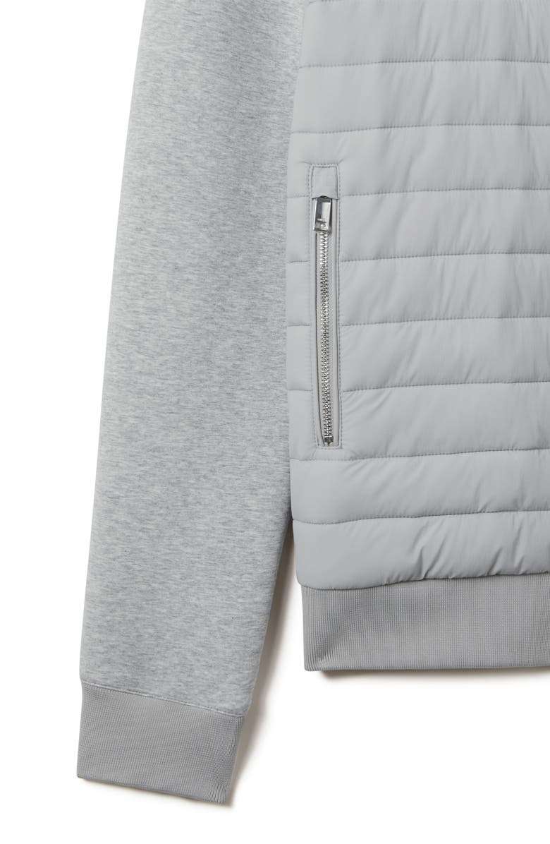 Reiss Freddie Quilted Knit Jacket, Alternate, color, Soft Grey Melange