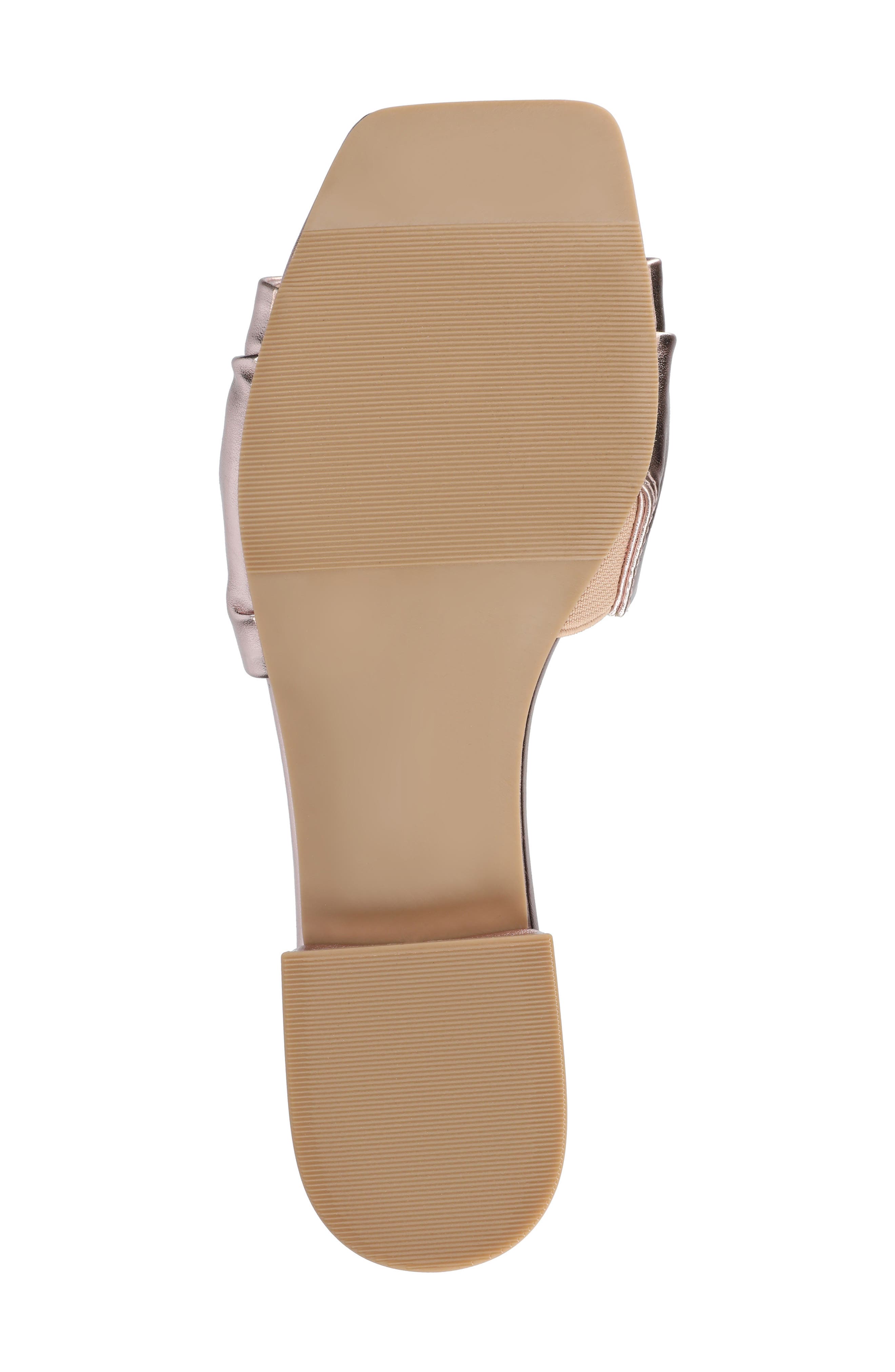 Flavia Rhinestone Buckle Slide Sandal, Alternate, color, ROSE GOLD
