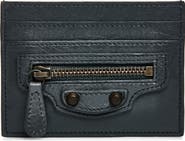 Balenciaga Le City Crackled Leather Card Case