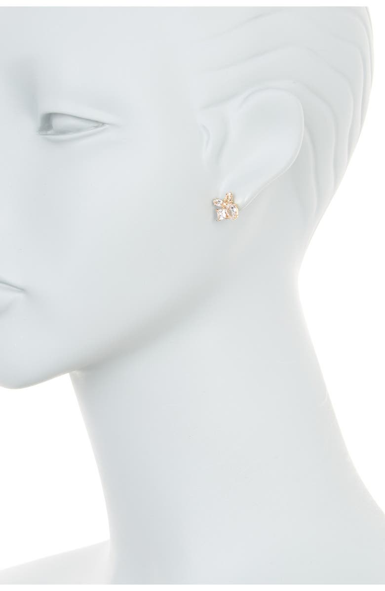 Kate Spade New York gold-tone crystal cluster stud earrings, Alternate, color,