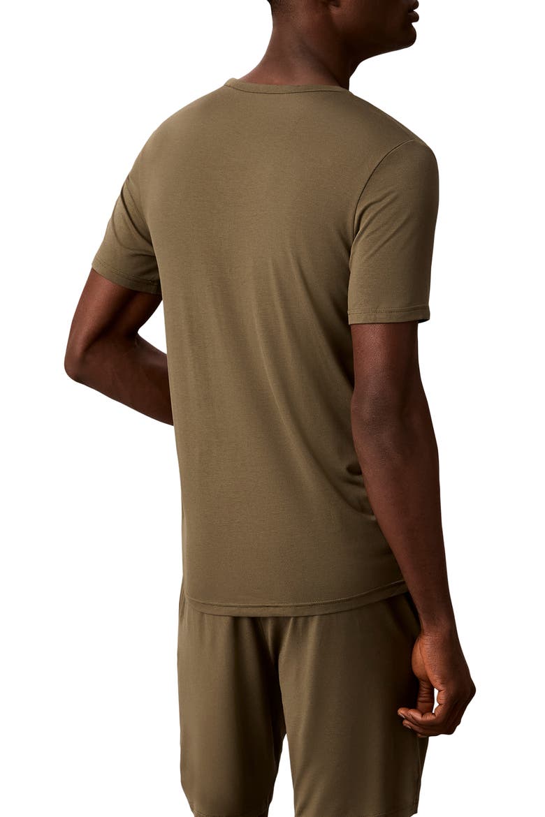 Ultrasoft Stretch Modal Pajama T-Shirt, Alternate, color, OLIVE NIGHT
