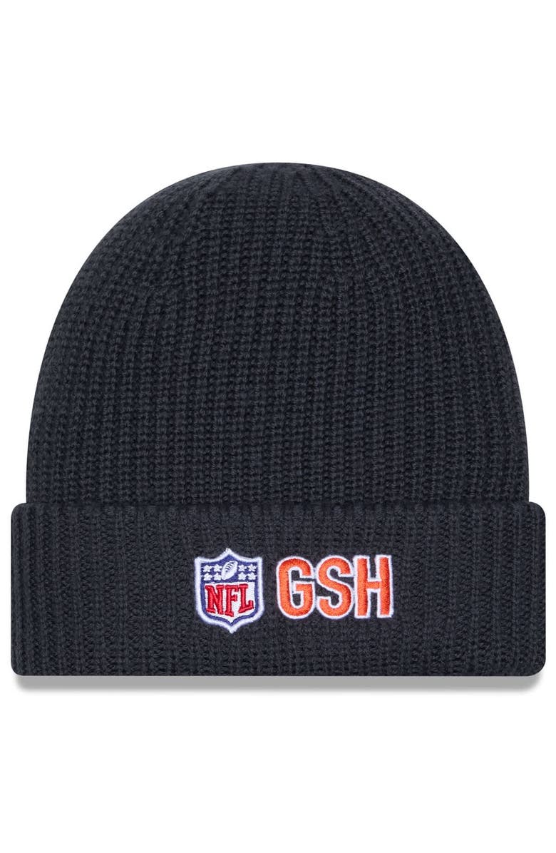 New Era Men's New Era Charcoal Chicago Bears 2025 Sideline Cold Weather Cuffed Knit Hat, Alternate, color, 