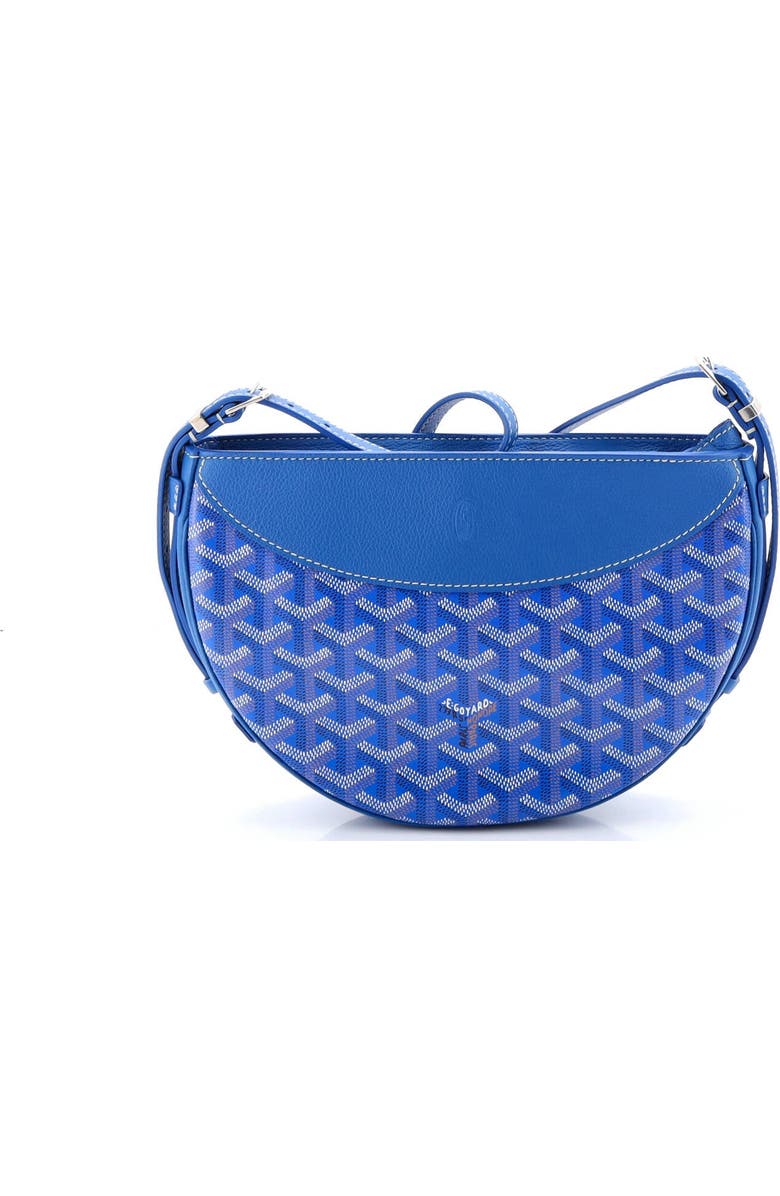 Pre-Owned Goyard Hirondelle Shoulder Bag Coated Canvas and Leather, Alternate, color, Blue