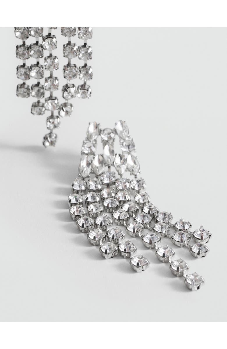 MANGO Cascaded Faceted Crystal Linear Drop Earrings, Alternate, color, 