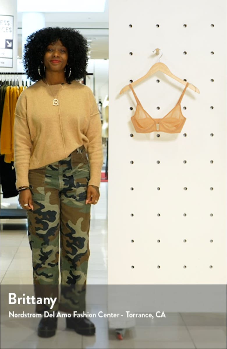 Mesh One Wire Plunge Bra, sales video thumbnail