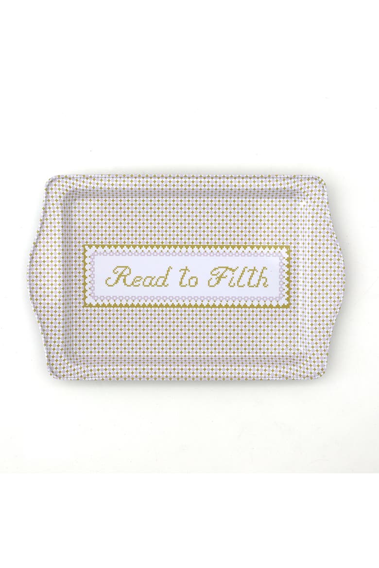 Bookish Collection Metal Trinket Trays, Main, color, Read To Filth Trinket Tray