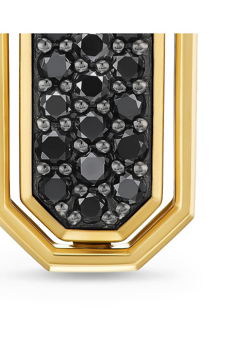 David Yurman Streamline<sup>®</sup> Inlay Amulet in 18K Yellow Gold with Black Onyx & Black Diamonds, 30.7mm, Alternate, color, Gold/ Onyx