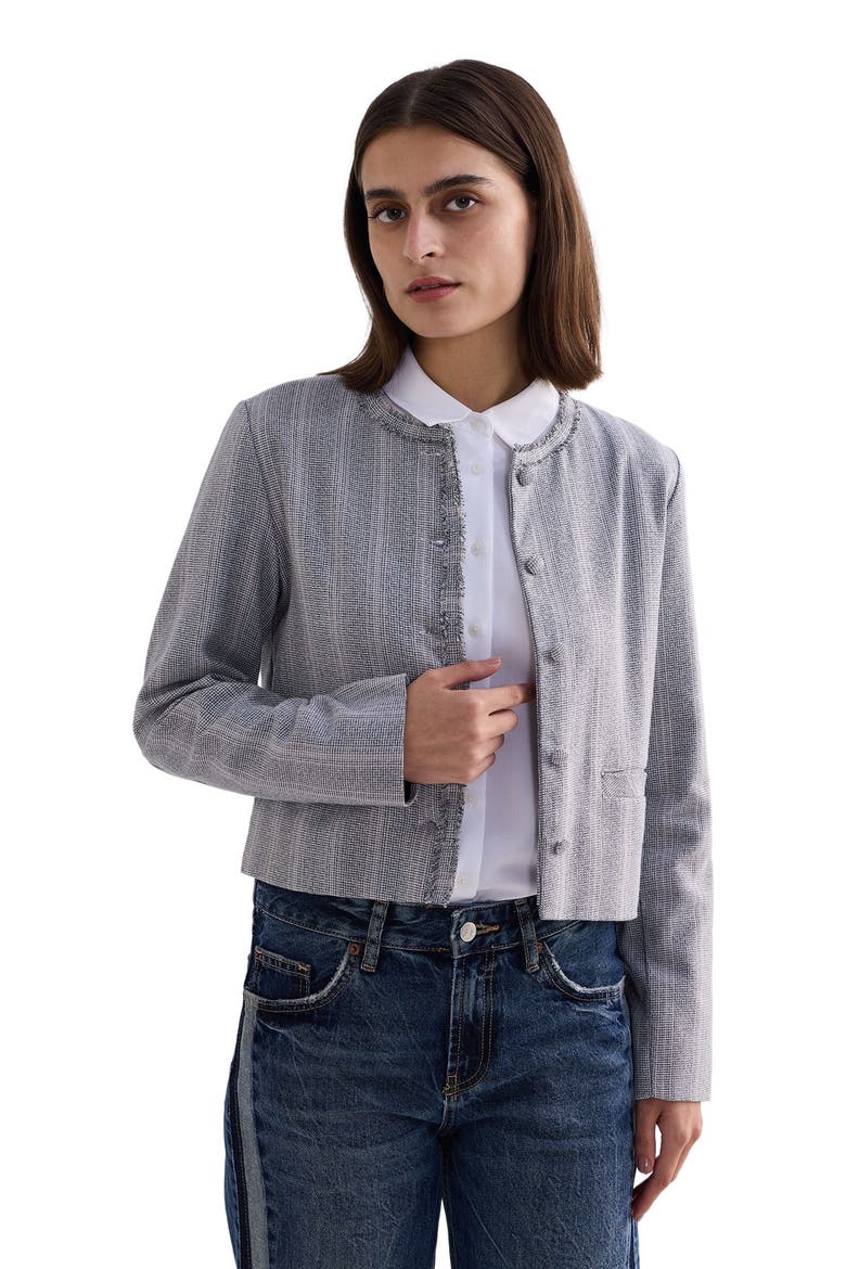 Lady Jacket in Cotton Tweed, Alternate, color, Steel Breeze