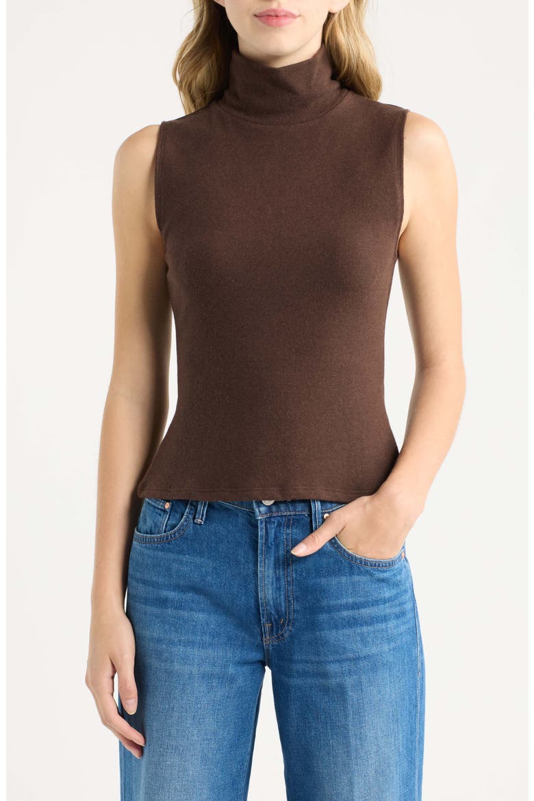 Colbie Turtleneck Sleeveless Knit Top, Main, color, MOLE
