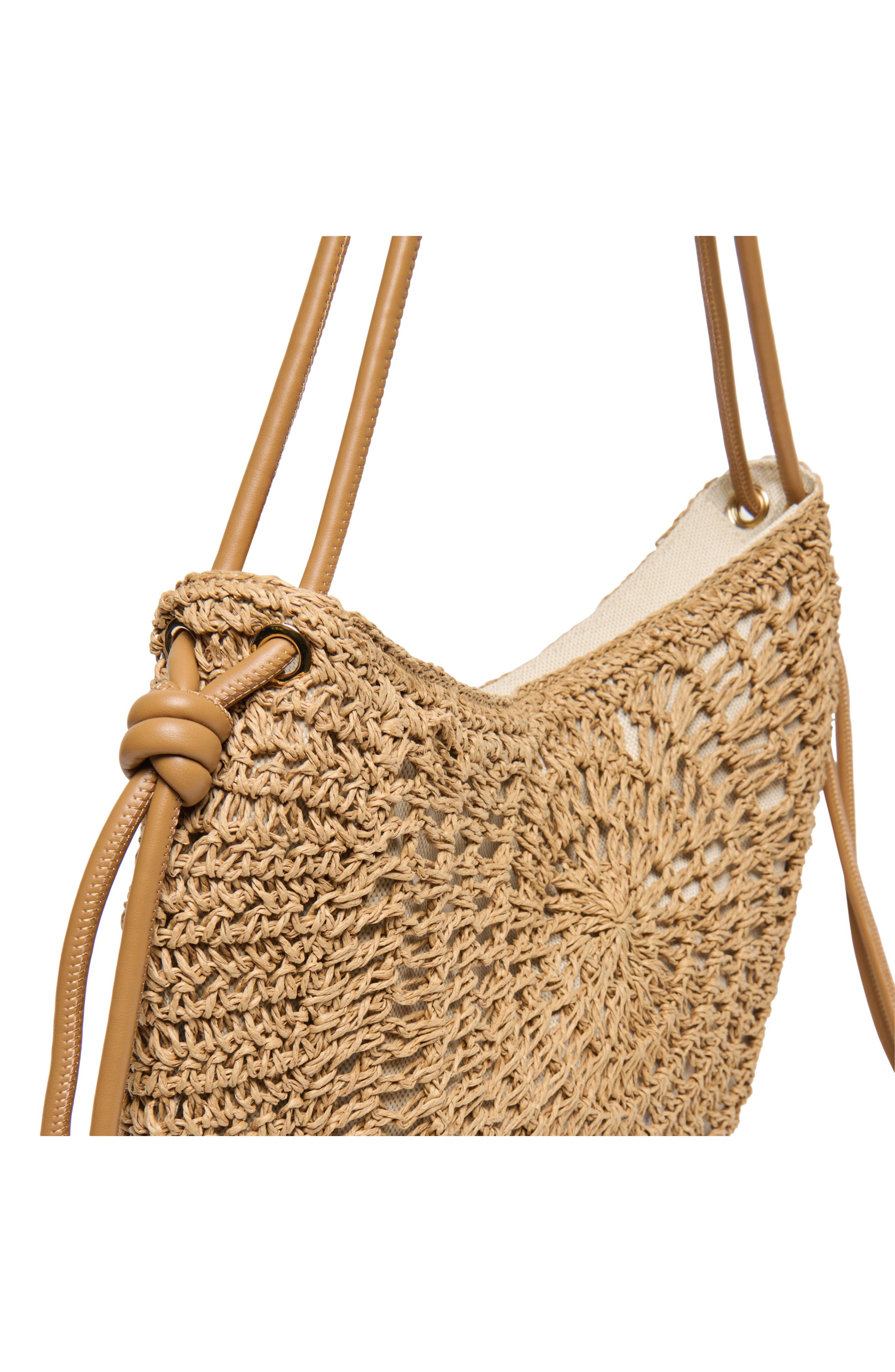 Dolce Vita Freya Raffia Shoulder Bag, Alternate, color, Natural