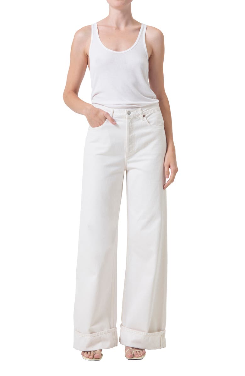 AGOLDE Dame Cuffed High Waist Wide Leg Organic Cotton Jeans, Alternate, color, 