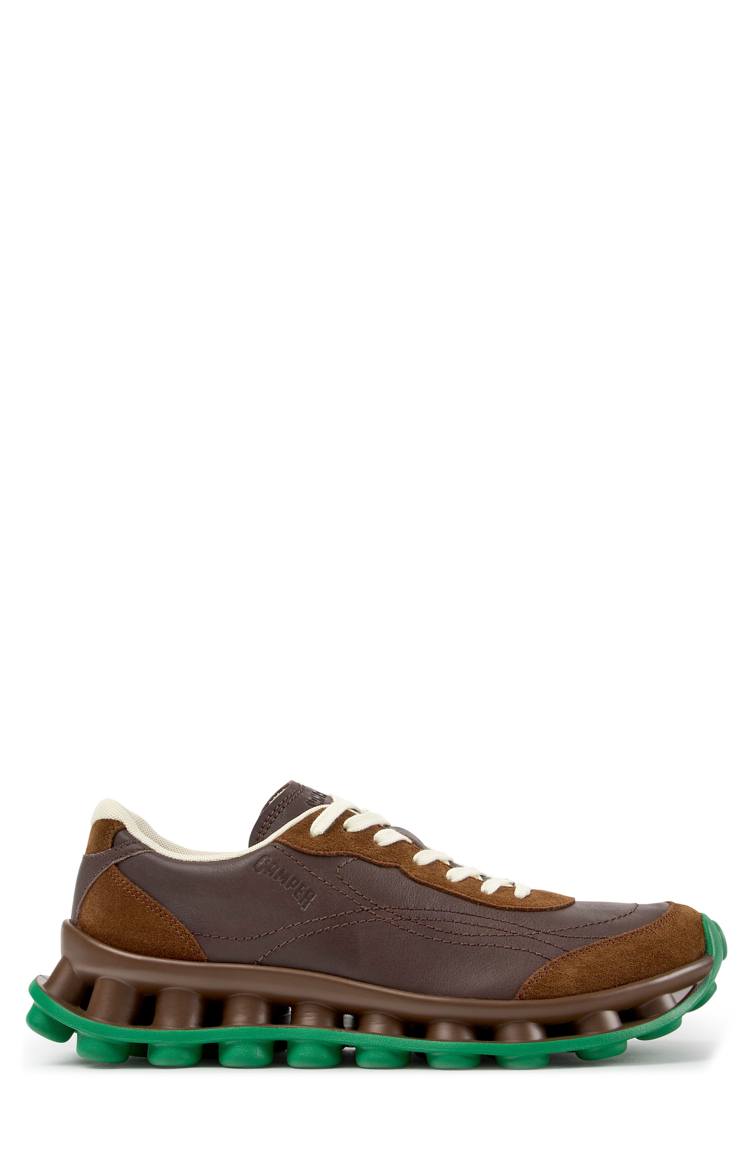 Pelotissima Leather Sneaker, Alternate, color, DARK BROWN
