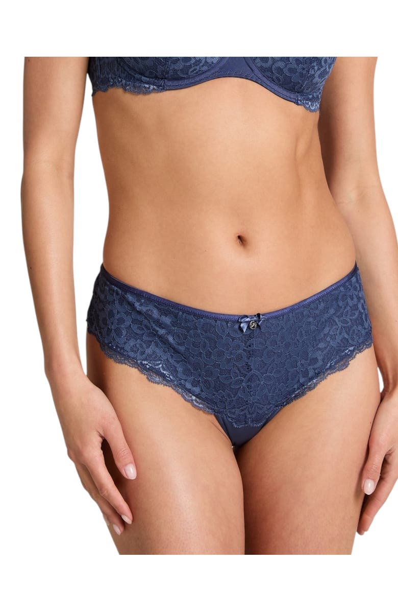 Hunkemöller Marine Brazilian Knickers, Main, color, Blue Indigo