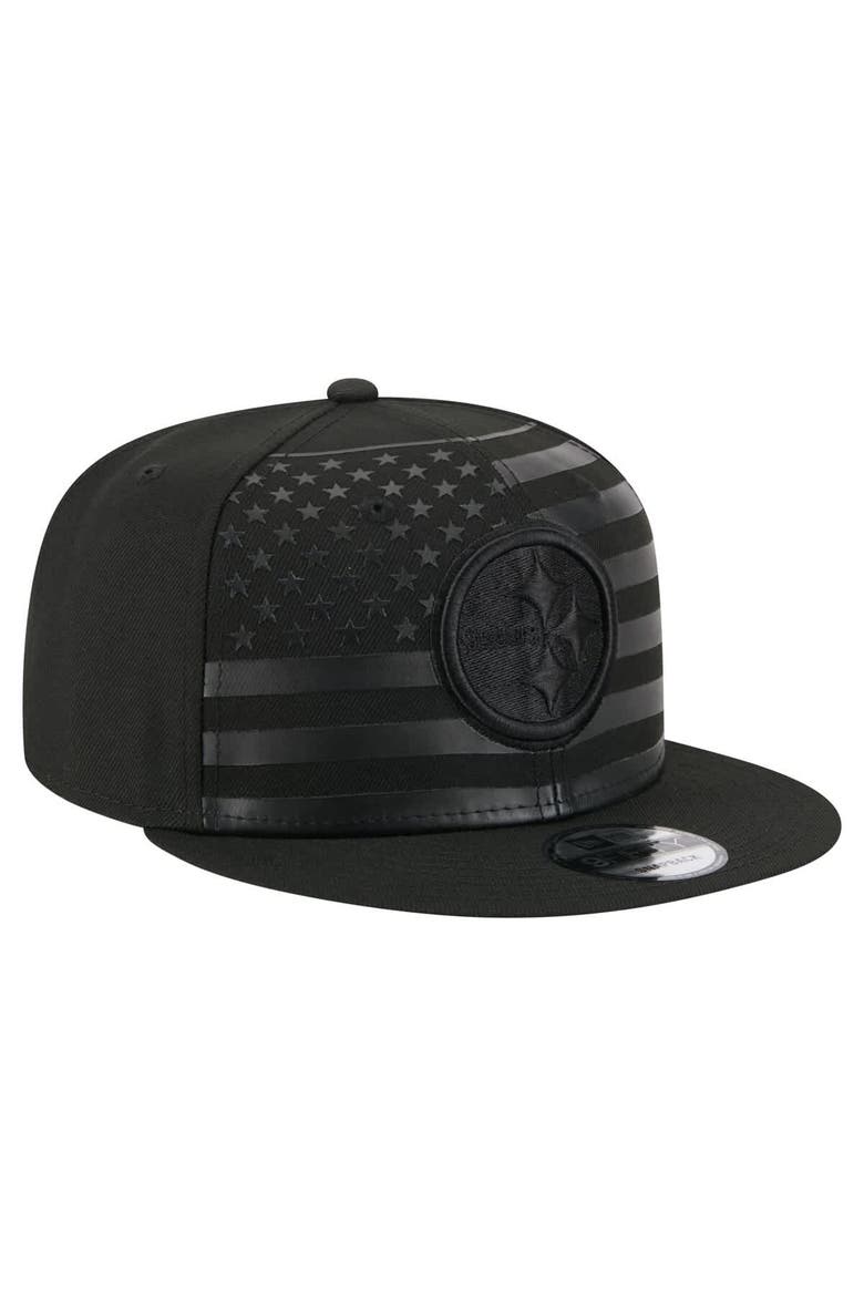 Men's New Era  Black Pittsburgh Steelers Independent 9FIFTY Snapback Hat, Alternate, color, Black