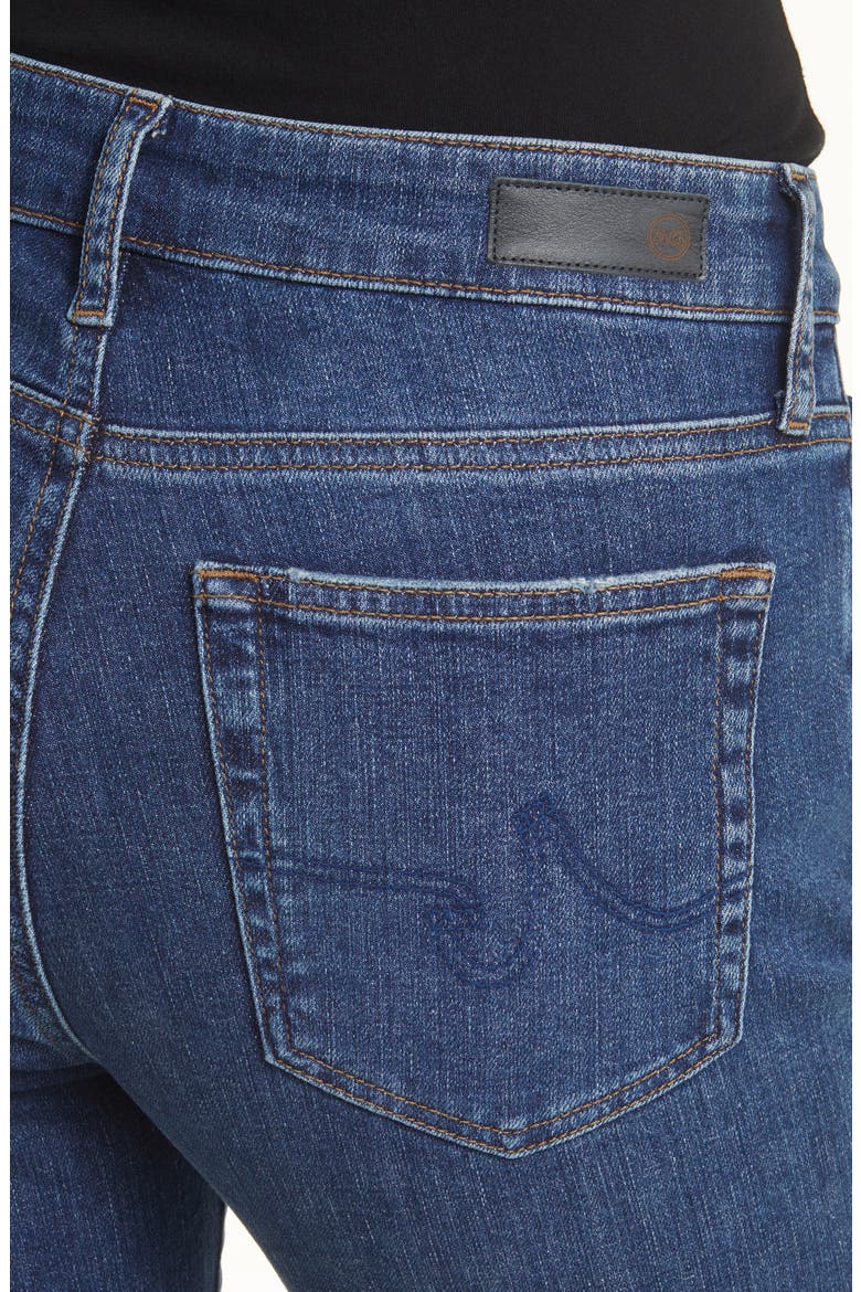 Farrah High Waist Raw Hem Crop Bootcut Jeans, Alternate, color, LA BREA