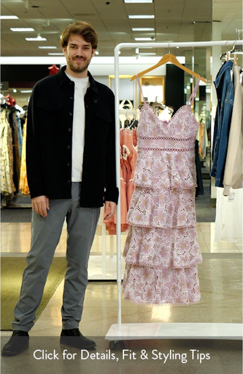 Eartha Eyelet Embroidery Midi Dress, sales video thumbnail