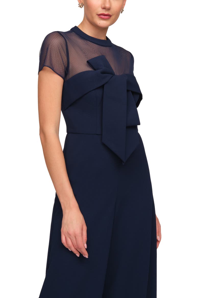 Stretch Crepe Jumpsuit, Alternate, color, NAVY
