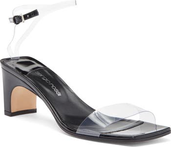 Clear Strap Kitten Heel Sandal