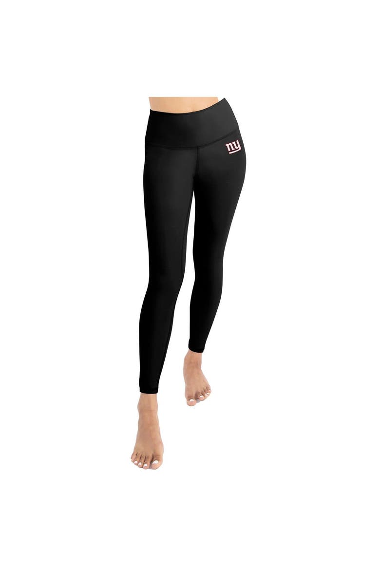 Women's Black New York Giants Leggings & Midi Bra Set, Alternate, color, Black