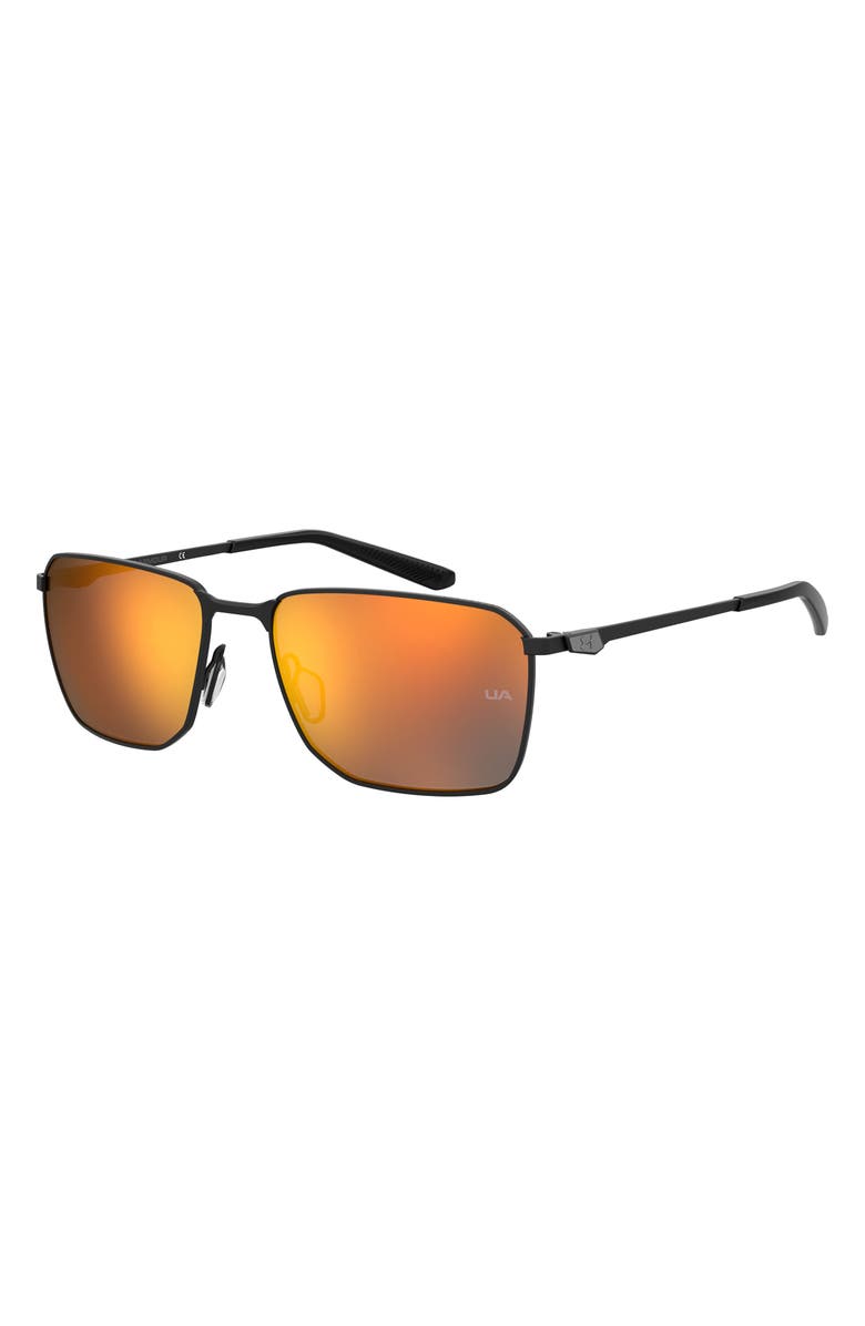 Under Armour 58mm Rectangular Sunglasses, Alternate, color, 