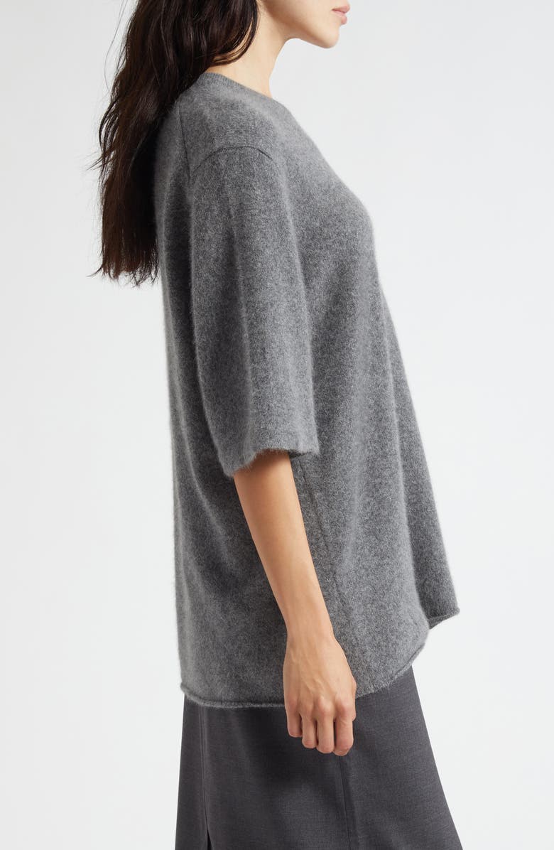 LOULOU DE SAISON Raven Mercerized Wool
Yak Hair Blend Sweater, Alternate, color, Anthracite Melange