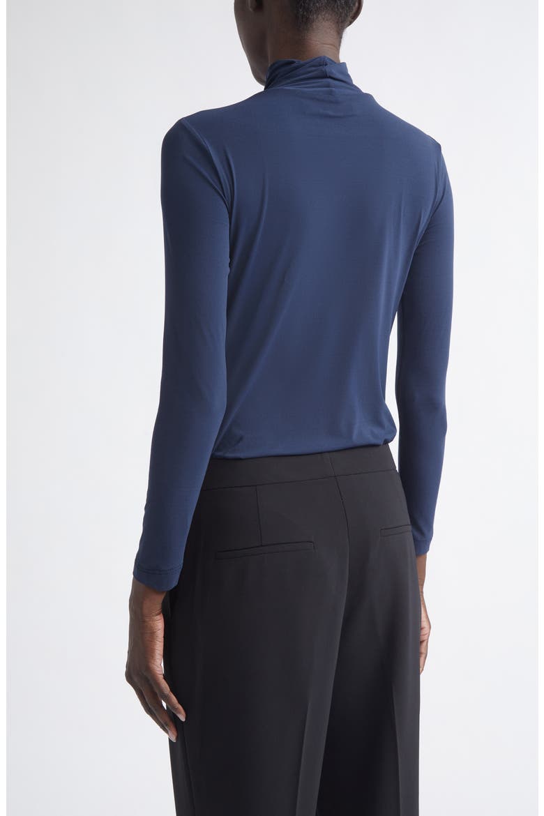 The Nuda Jersey Turtleneck Top, Alternate, color, MIDNIGHT