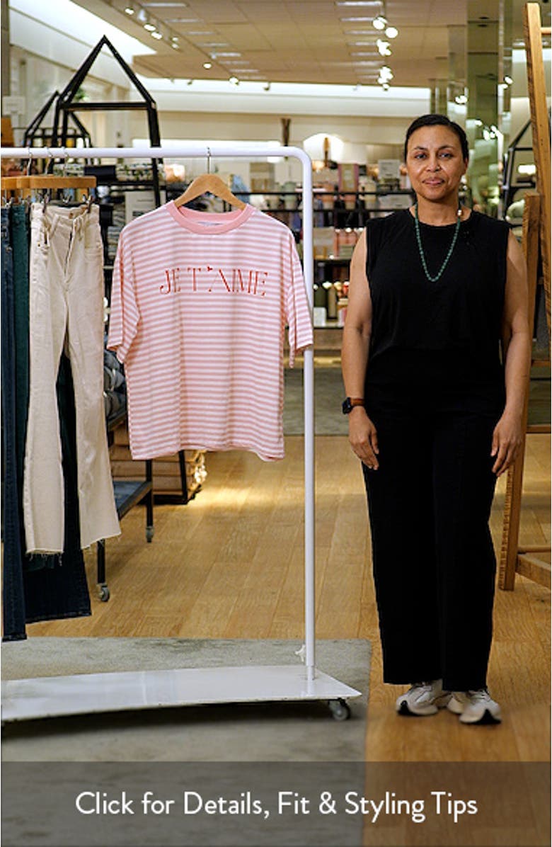 Marly Oversize Je T'aime Stripe T-Shirt, sales video thumbnail