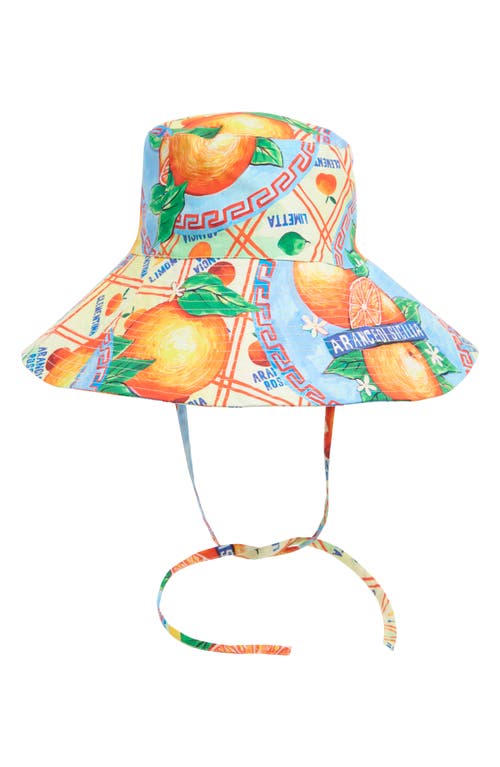 DAMSON MADDER DAMSON MADDER FRUIT LABELS ORGANIC COTTON SUN HAT