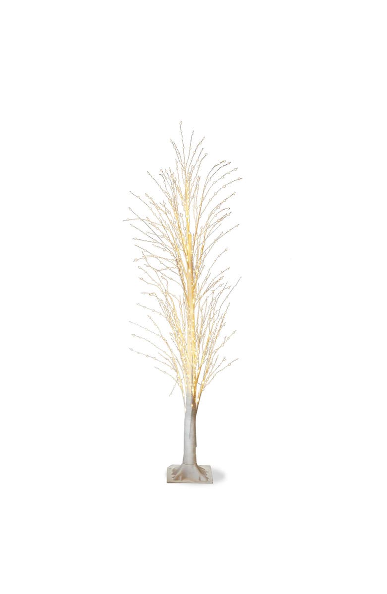 tag 5Ft Twinkle LED White Pine Tree Artificial Holiday Decor, Main, color, White