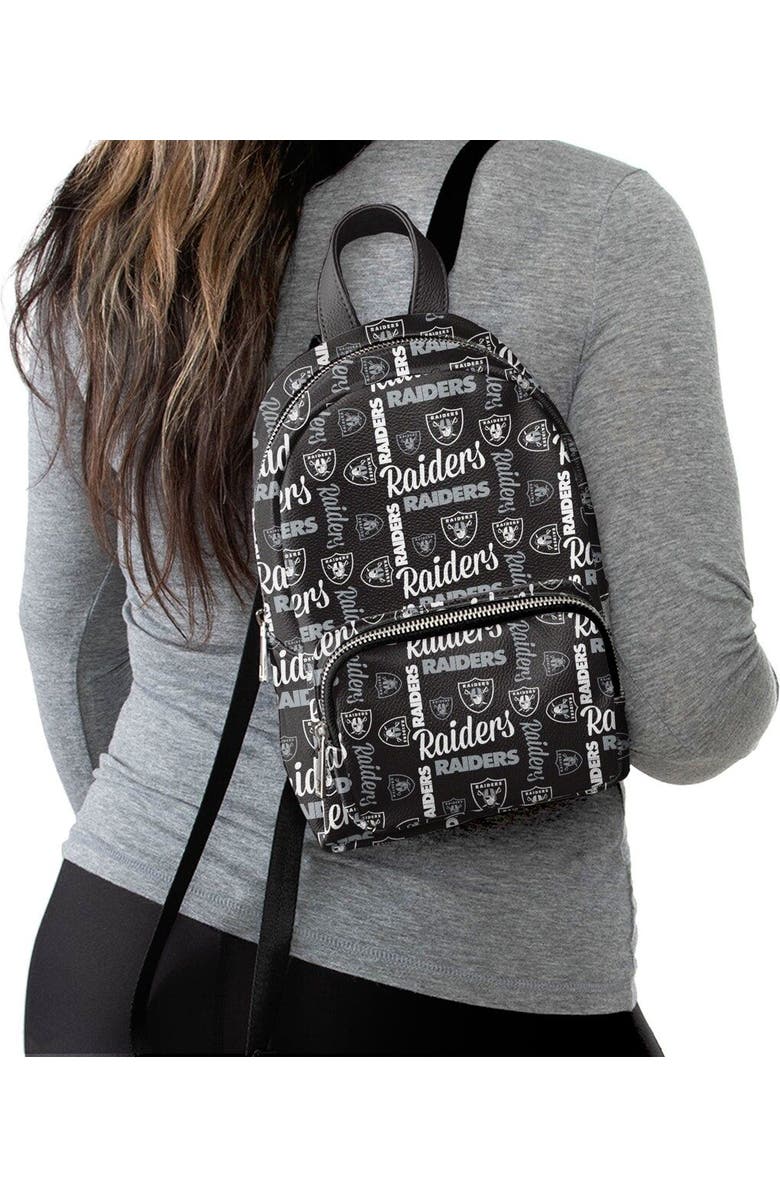 FOCO Youth FOCO Black Las Vegas Raiders Repeat Brooklyn Mini Backpack, Alternate, color,