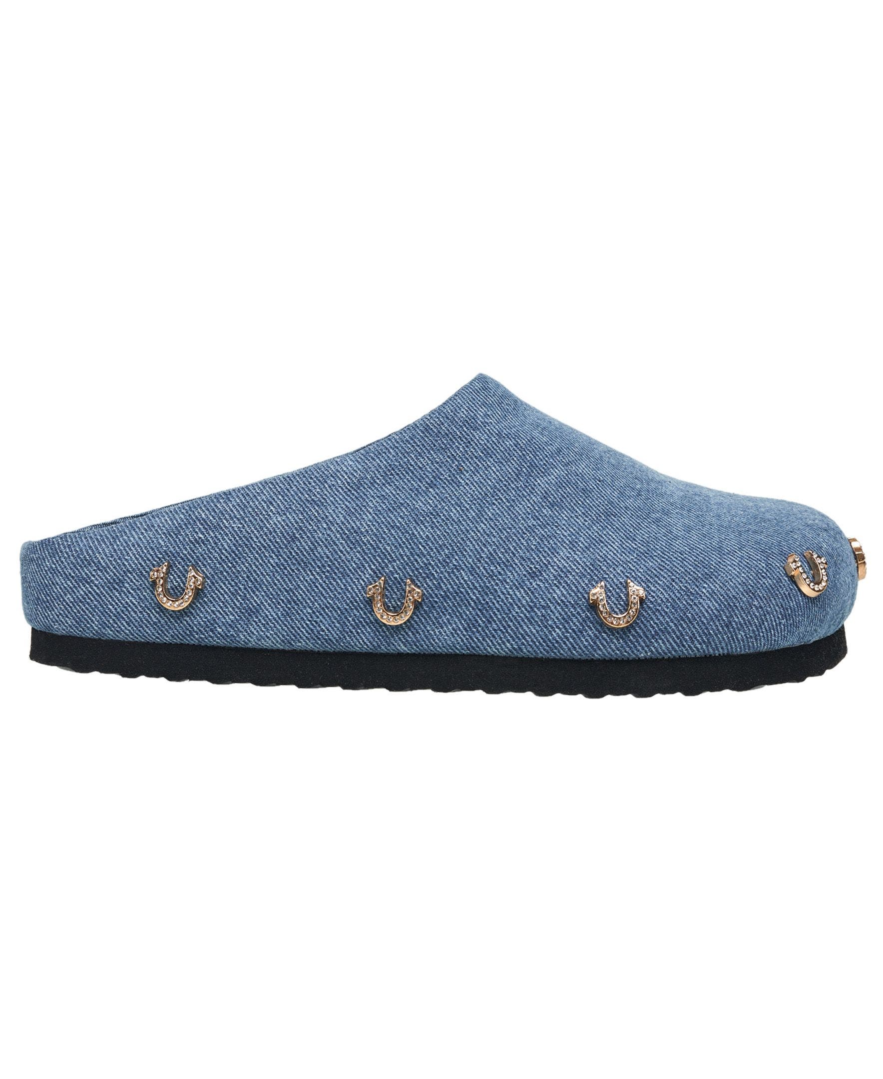 Riri Bling Logo Clog, Alternate, color, Denim