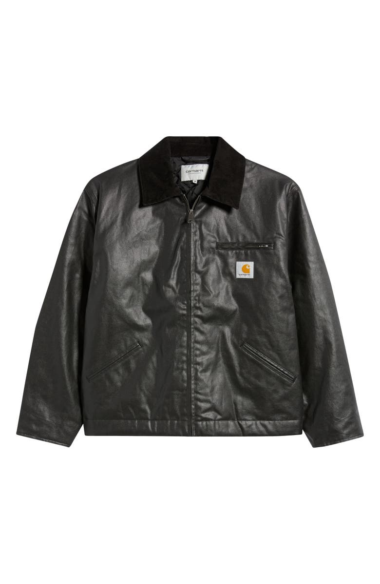 Carhartt Work In Progress OG Dean Coated Cotton Jacket, Alternate, color, Black
