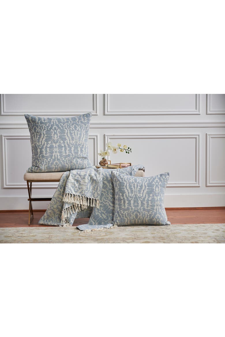 Noelle Fog 50" x 70" Fringe Throw Blanket, Alternate, color, Blue