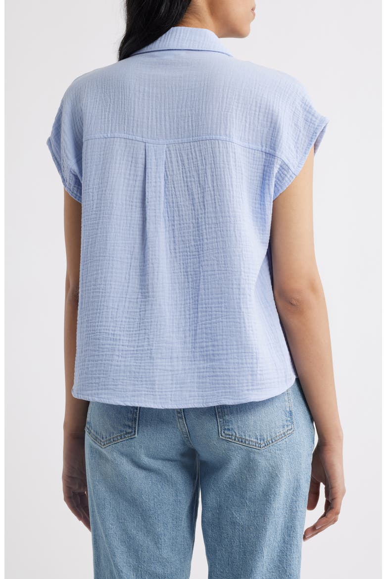 Lexi Gauze Top, Alternate, color, LIGHT DENIM